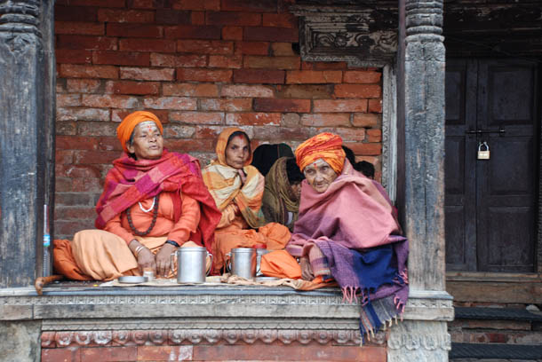 Abandoned by family - sitting in the sacred temple premises waiting for their deaths