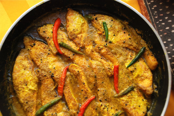 Shorshe Bata Maach or the Bengali styled Mustard Fish