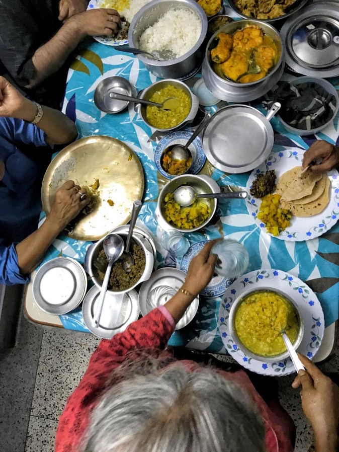 Lunch in a Kolkata home