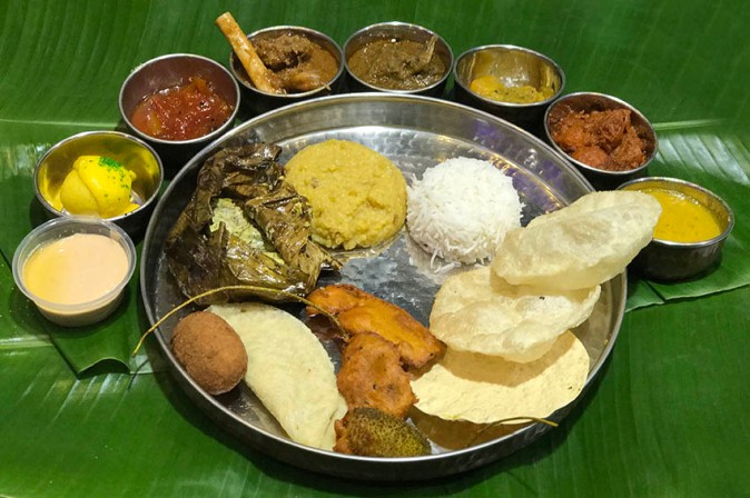 Traditional Bengali Meal thali for Shubho Noboborsho