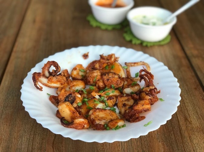 Beer batter fried squid at home