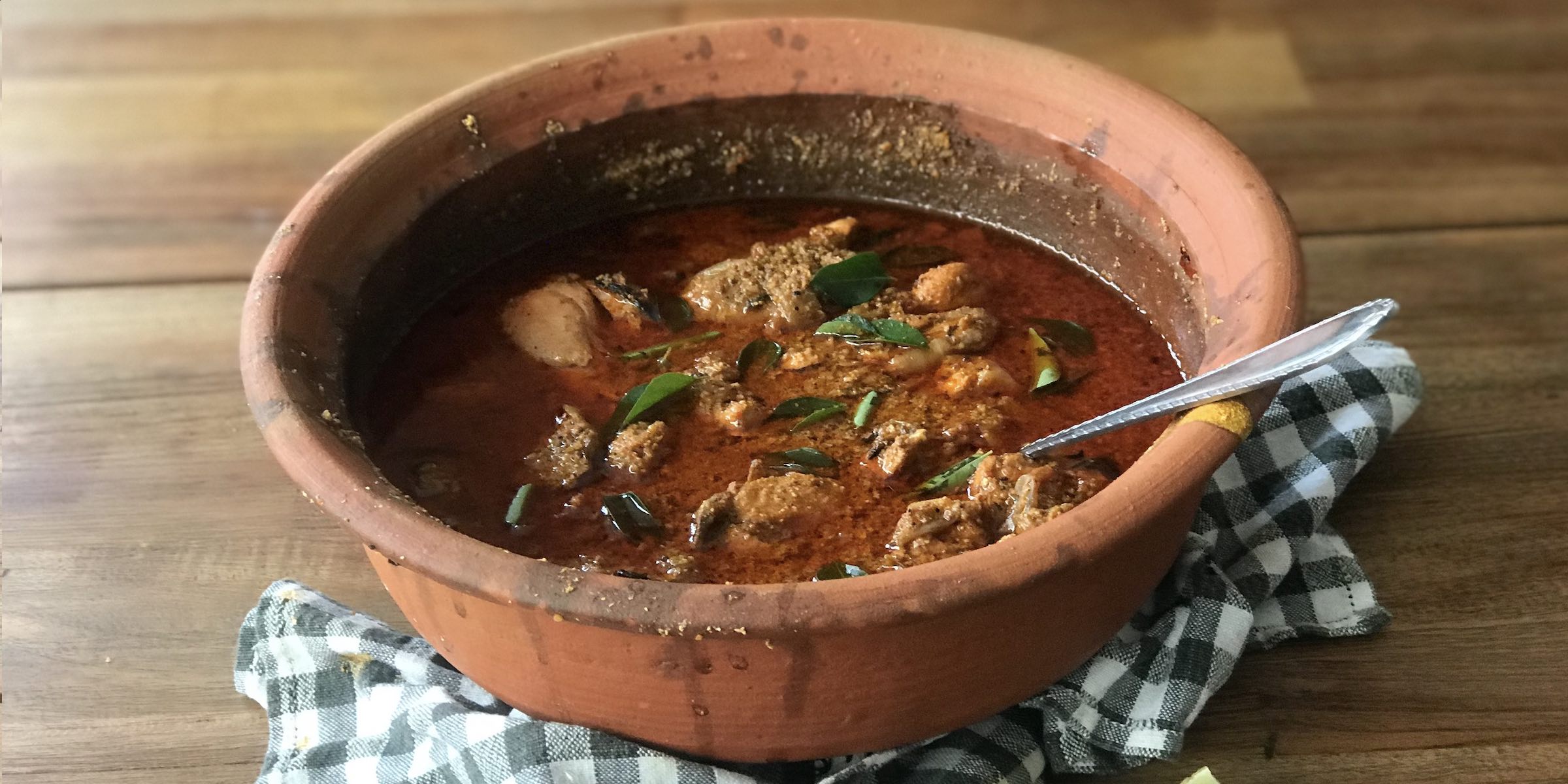 Chettinad Chicken cooked in a claypot