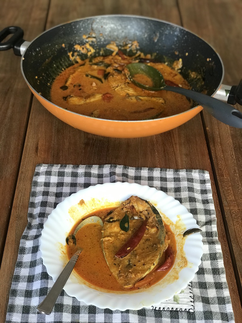 Meen Kuzhambu / Kulambu, fish gravy cooked in tamarind , coconut milk and spices