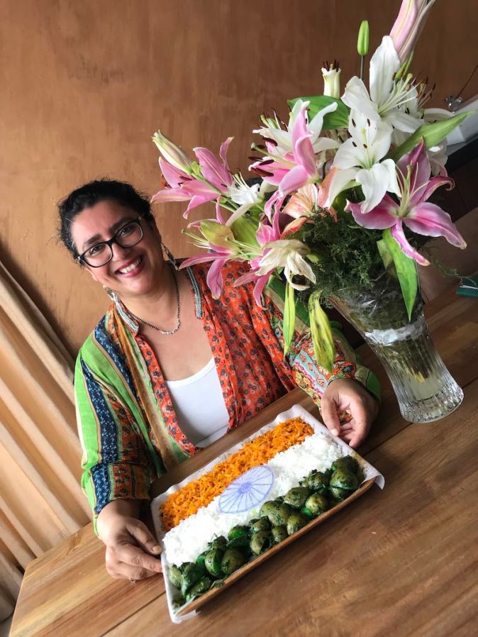 Ishita B Saha with tricoloured food to celebrate Indian Republic Day 