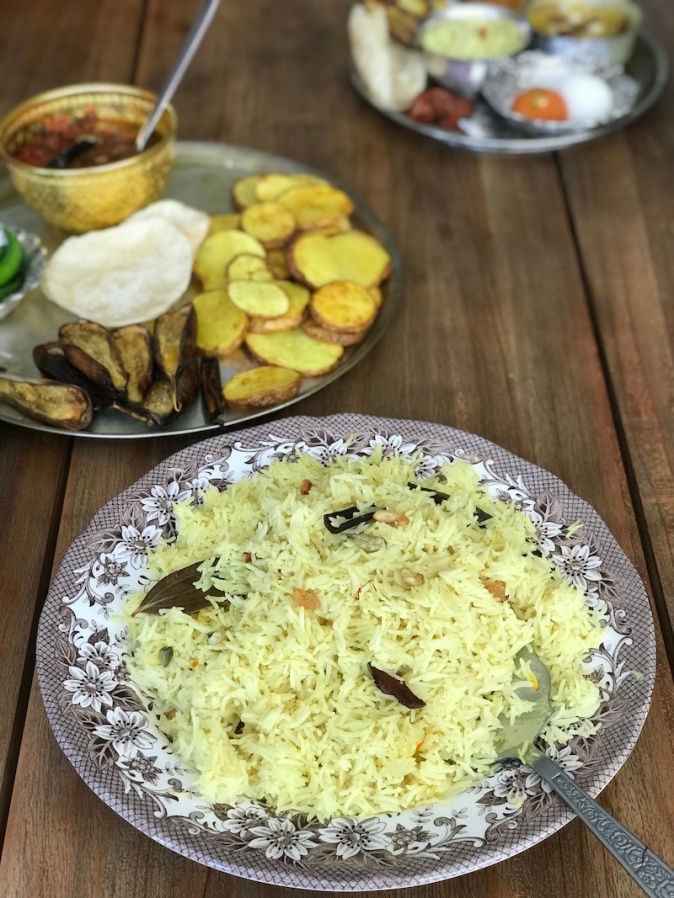 Traditional festive Bengali meal