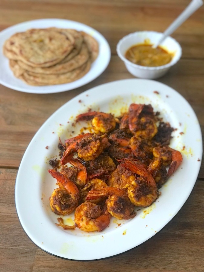 Kerala style Spicy fried Prawns