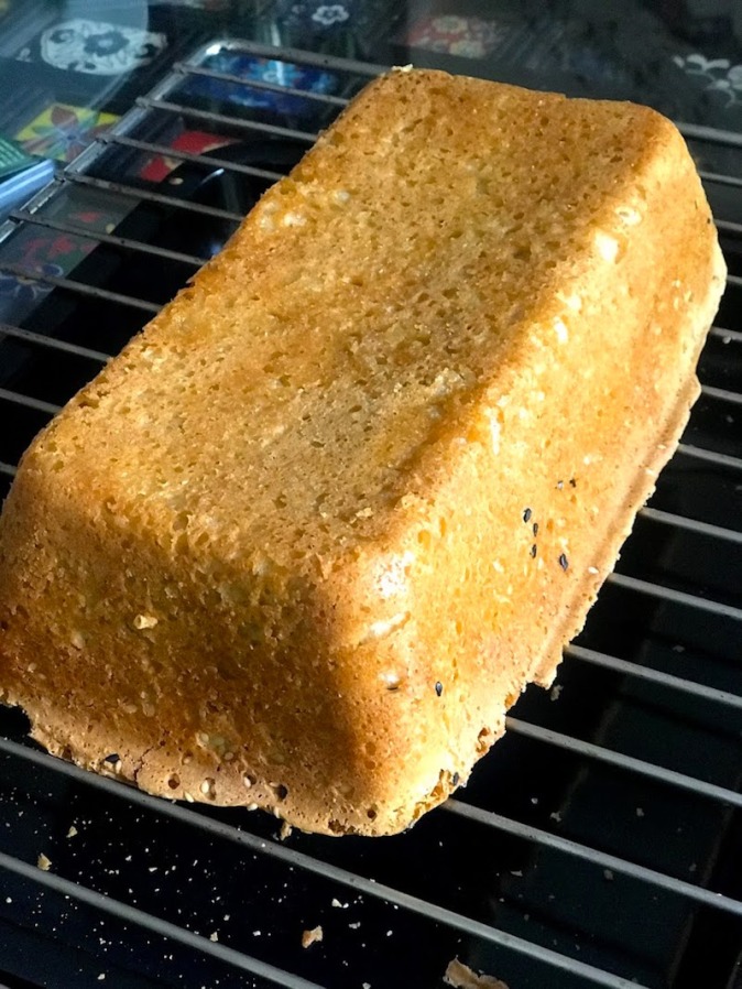 Homemade wheat flour bread with sesame