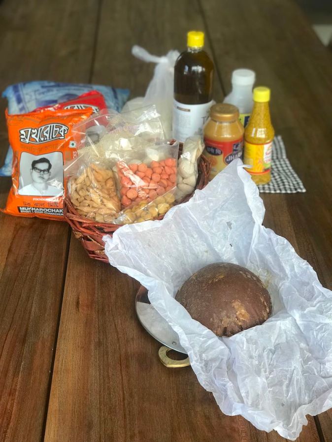 Some quintessential Bengali items in a Bengali pantry