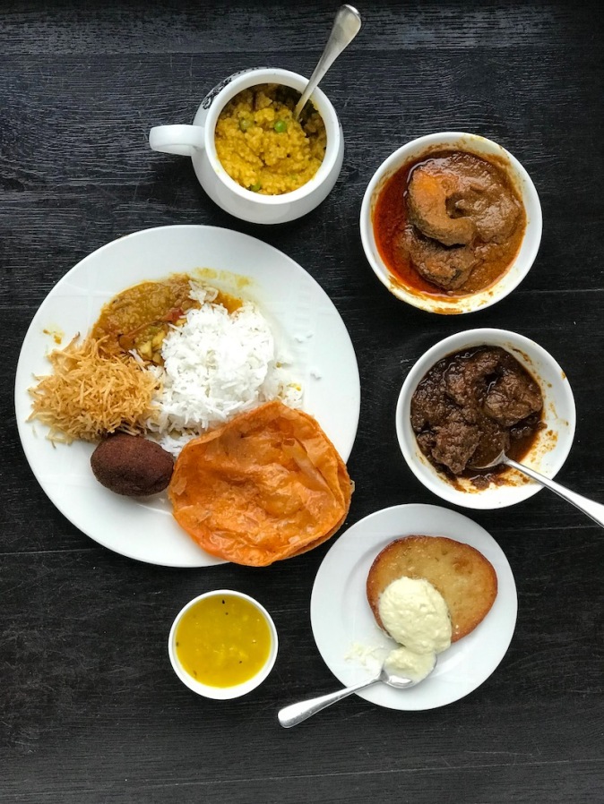Traditional Bengali food from Bayleaf restaurant