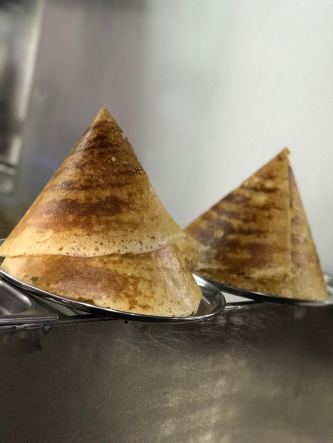The cone shaped Topi Dosa at Sangeetha Restaurant 