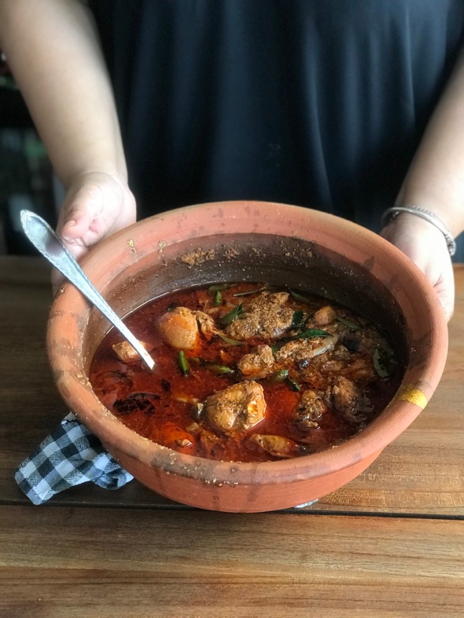 Chettinad Chicken cooked in a claypot
